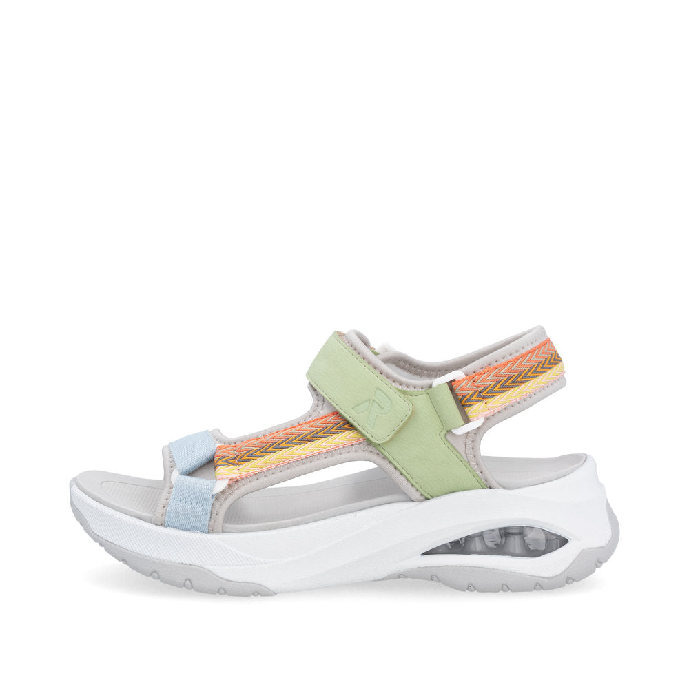 Rieker Sport Sandal With Fully Adjustable Straps W3151-90 MULTI