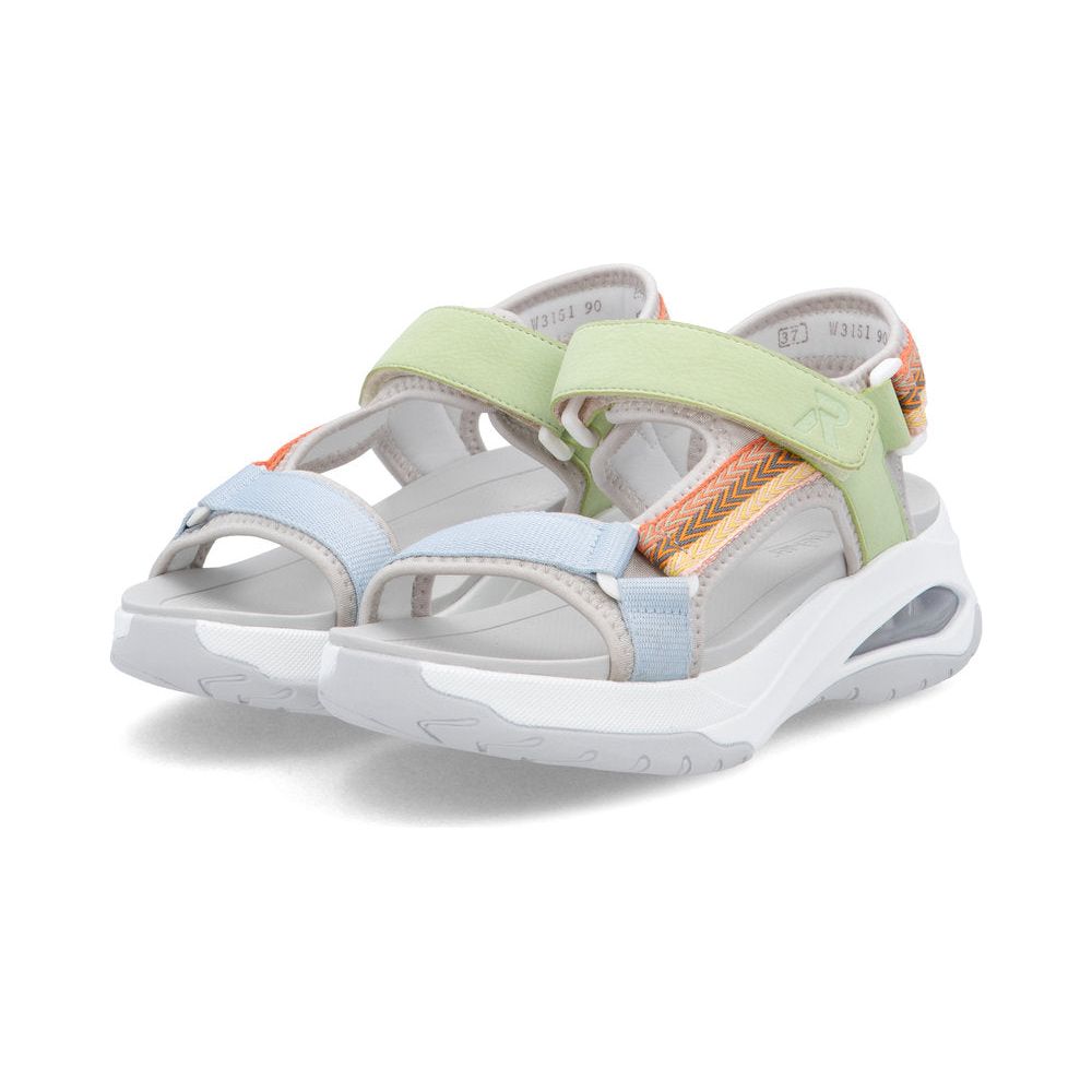 Rieker Sport Sandal With Fully Adjustable Straps W3151-90 MULTI