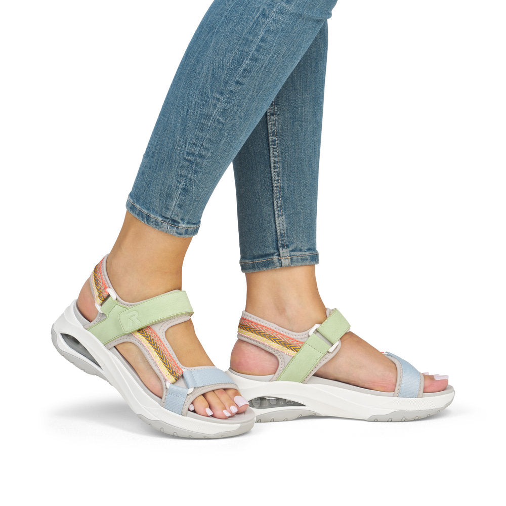 Rieker Sport Sandal With Fully Adjustable Straps W3151-90 MULTI