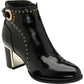 Lotus  Ankle boot with block heel Wells BLACK PAT ULB317BP