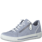 Jana Wide Fit Trainer With Zip and Laces 23660-833 Sky Blue