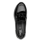 Jana 24766-42 BLACK  Patent Low Wedge Loafer