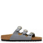 Birkenstock Florida Oiled Leather BASALT GREY 3 Strap Sandal Regular - 1031857