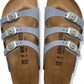 Birkenstock Florida Oiled Leather BASALT GREY 3 Strap Sandal Regular - 1031857