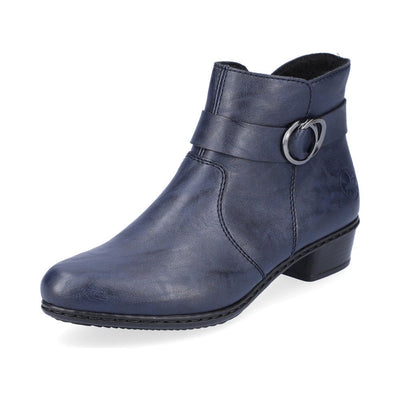 Reiker Ladies Boot Classic Ankle Boot with Zip Y0775-15 NAVY