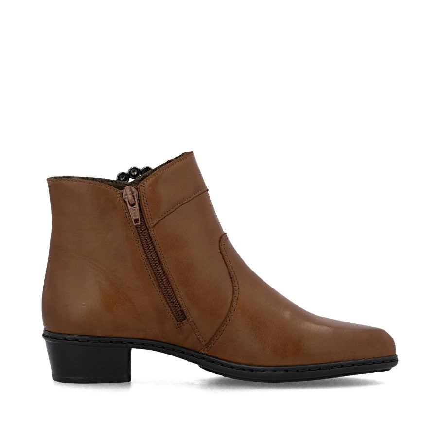 Rieker Ankle Boot leather with zip Y0797-24 TAN