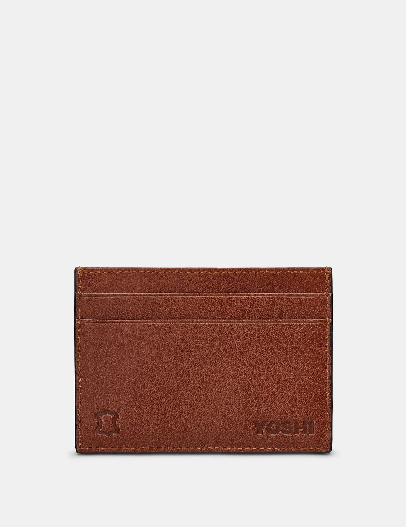 Yoshi Bookworm Slim Brown Leather Cardholder  Y1218LBR8