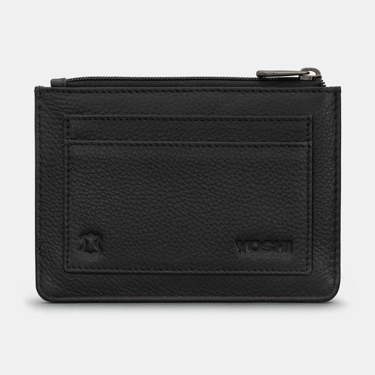 Shakespeare Bookworm Zip Top Leather Purse BLACK Y1321 LBR WS 1