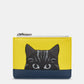 Burst Gatto Zip Top Purse YELLOW Vegan Y1321 CAT CB46
