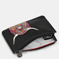 Yoshi Highland Cow Zip Top Purse BLACK y1321COW1