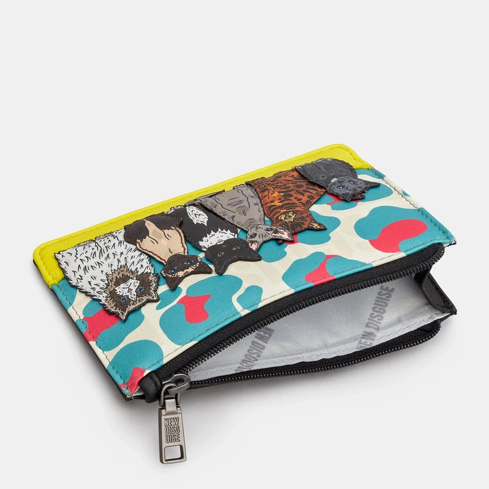 New Disguise Cat Club Zip Top Purse BLACK Y1321 PRTCT 1