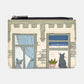 Yoshi Purrfect Neighbours Zip Top Leather Purse GREY Y1321 PURR 35