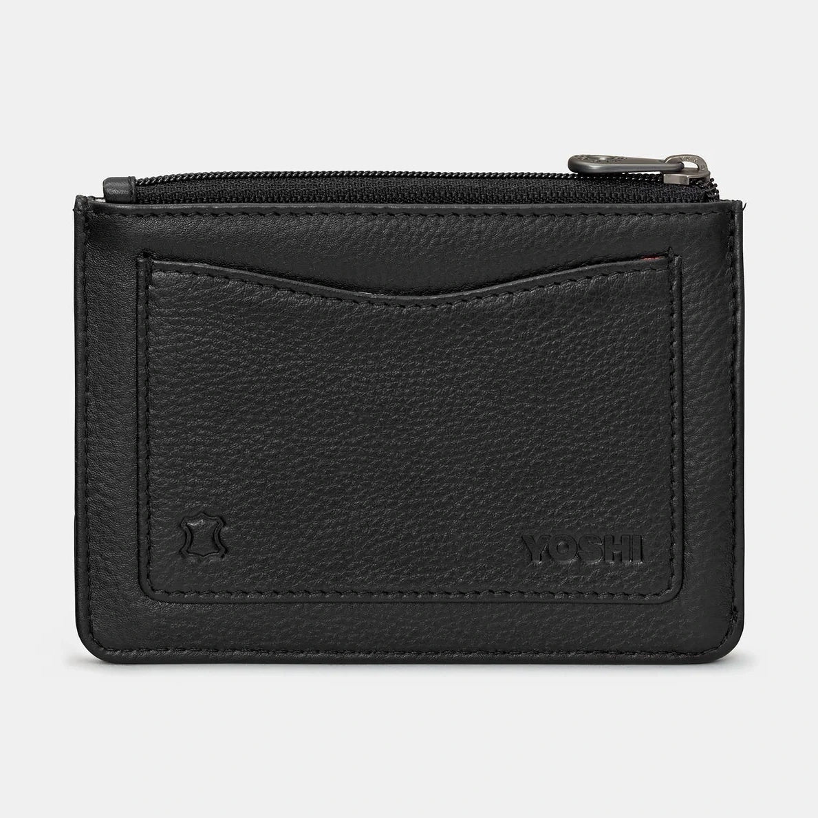 Yoshi Sci Fi Black Leather Zip Top Purse Y1321 LBR SF 1