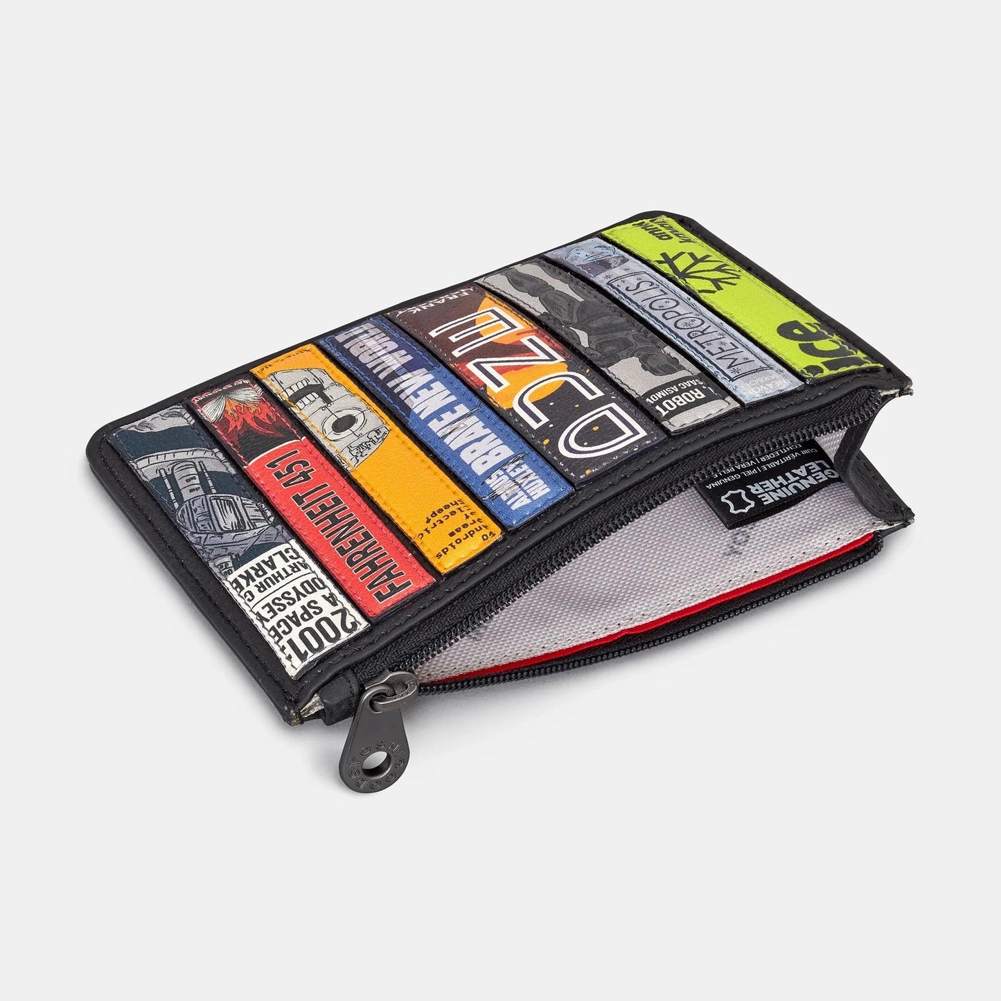 Yoshi Sci Fi Black Leather Zip Top Purse Y1321 LBR SF 1