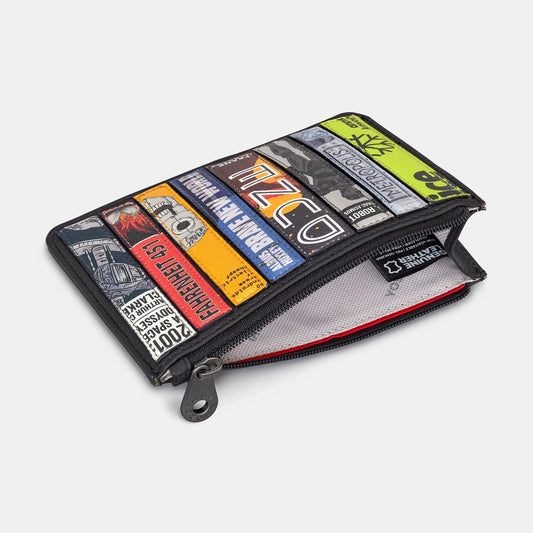 Yoshi Sci Fi Black Leather Zip Top Purse Y1321 LBR SF 1