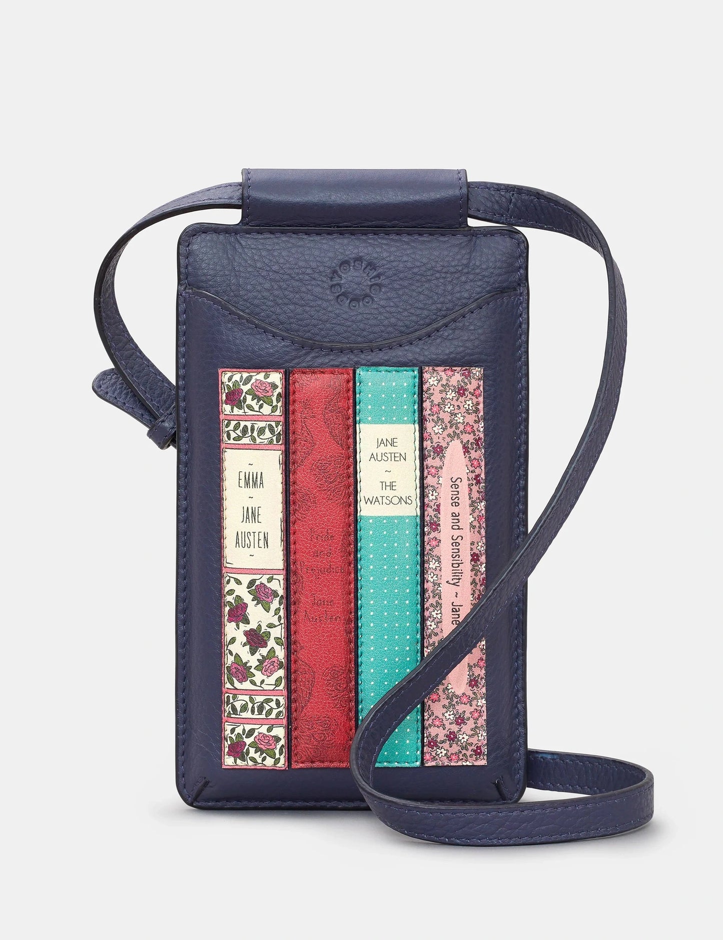 Yoshi Jane Austen Bookworm Phone Case NAVY Leather Y6701 LBR JA6