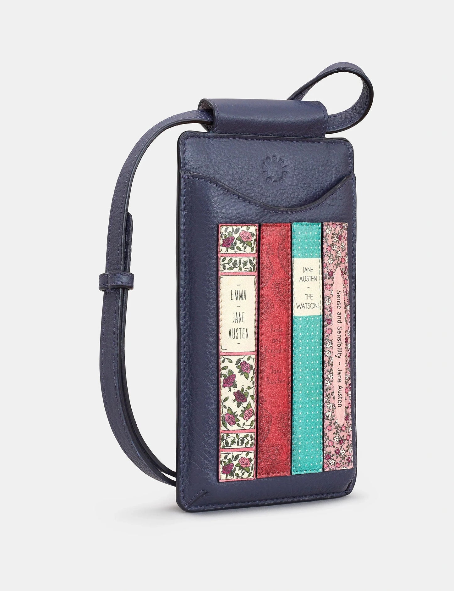 Yoshi Jane Austen Bookworm Phone Case NAVY Leather Y6701 LBR JA6