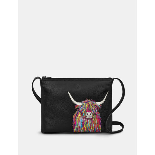 Yoshi Highland Cow Cross Body BLACK yb214 cow