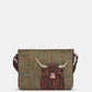 New Disguise Highland Cow Vegan Cross Body Bag Nd GREEN MULTY YB214 COW 6