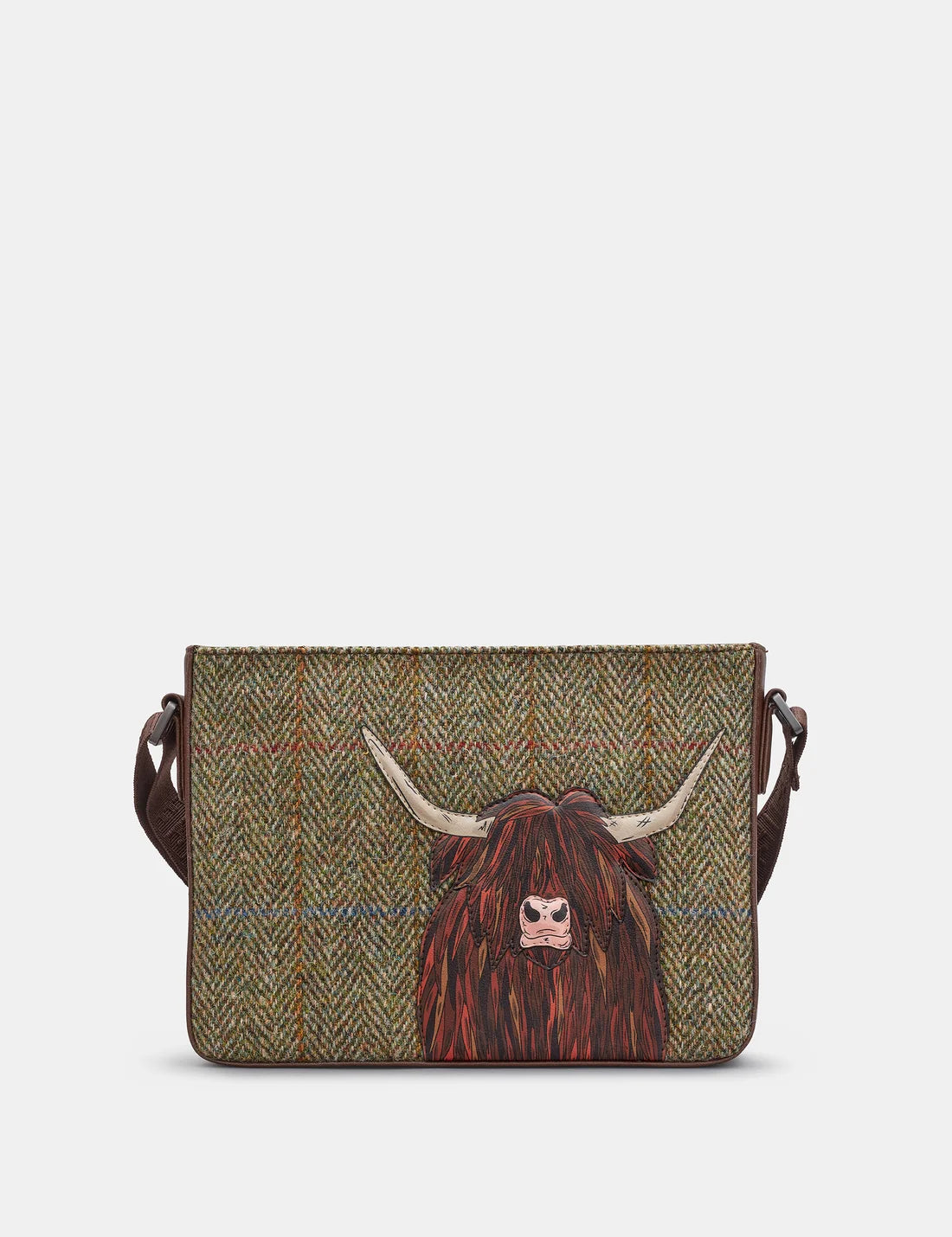 New Disguise Highland Cow Vegan Cross Body Bag Nd GREEN MULTY YB214 COW 6
