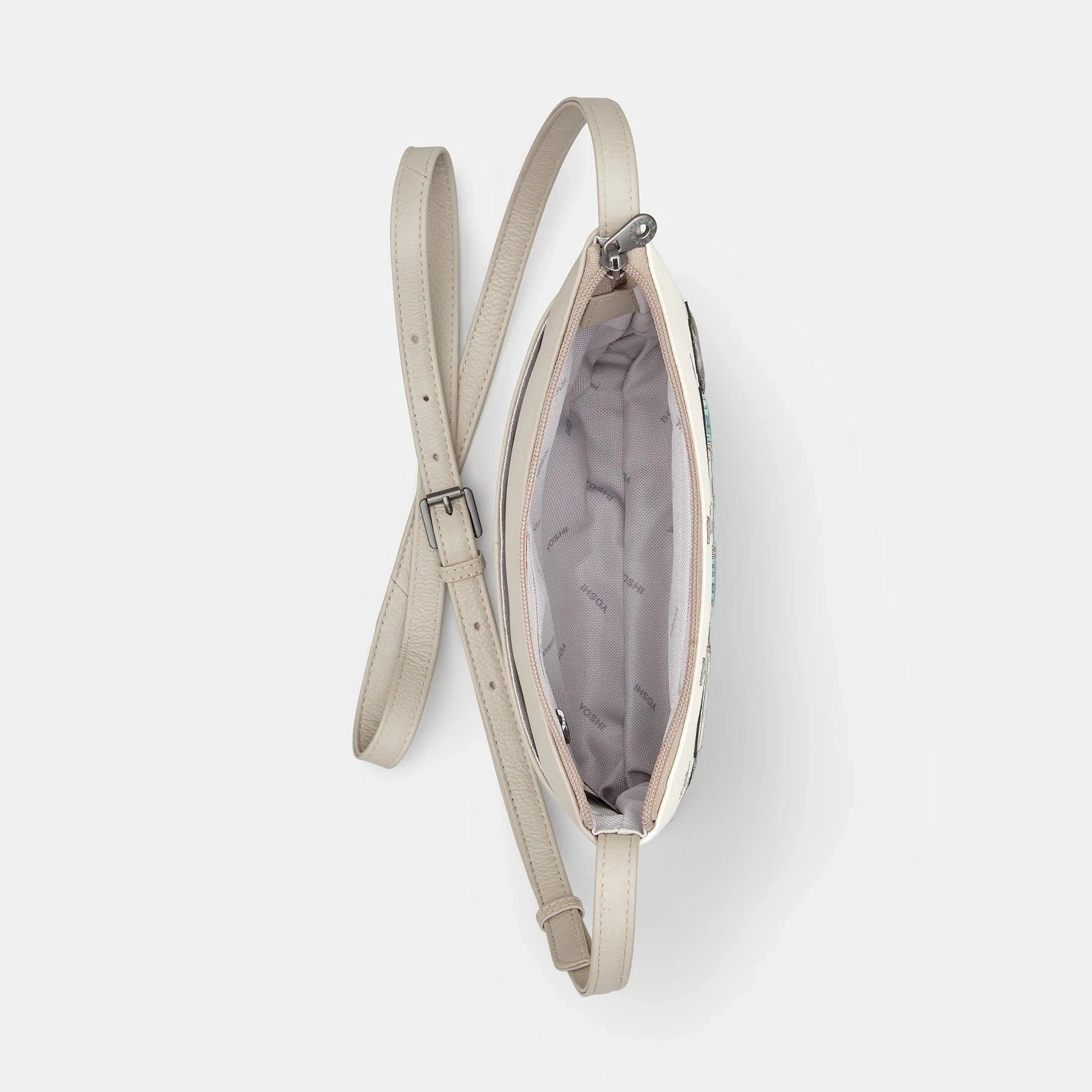 Yoshi Jane Austen GREY Soft Leather Crossbody Bag YB214 LBR JA 46