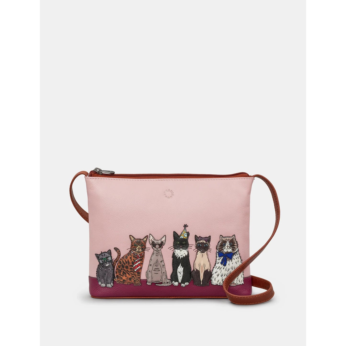 Yoshi Party Cats Cross Body Bag  BROWN YB214 PRTCT