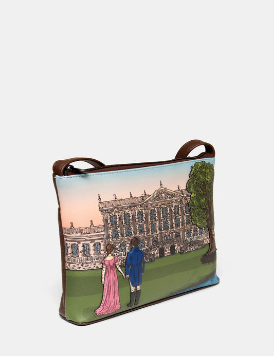 Yoshi Pemberley Crossbody BROWN Leather Handbag YB214 PEM1813