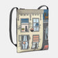 Yoshi Purrfect Neighbours Grey Leather Cross Body Bag YB90 PURR 35