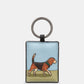 Yoshi Dog Walk Keyring Beagle BLACK Leather YKR DW1 BGL