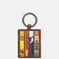 Yoshi Bookworm Library Keyring BROWN Leather YKRLBR8
