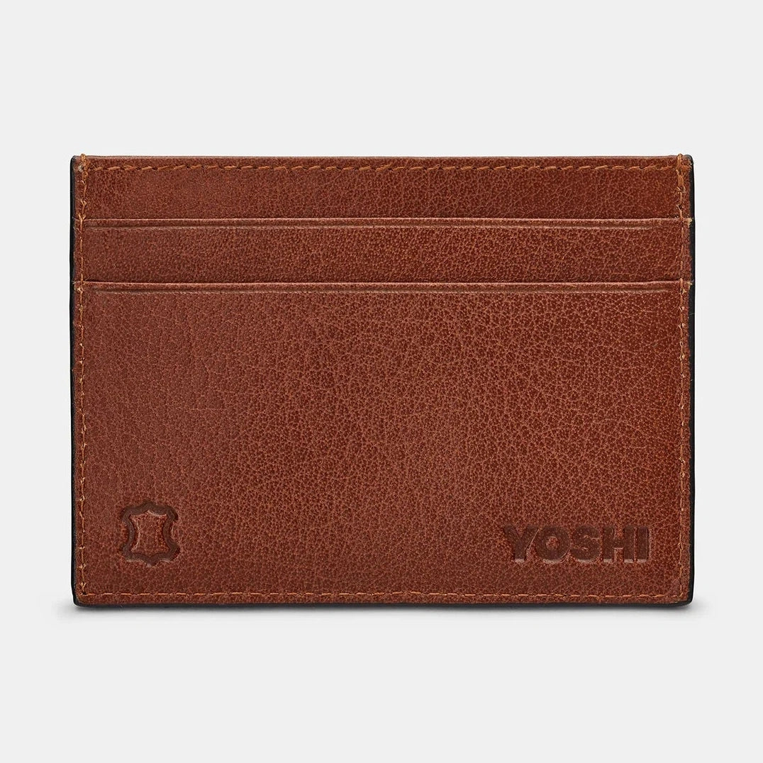 Yoshi Bookworm Slim Brown Leather Cardholder Y1218LBR8