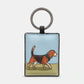 Yoshi Dog Walk Keyring Beagle BLACK Leather YKR DW1 BGL
