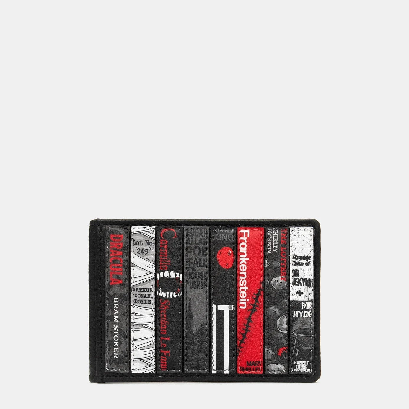 Yoshi Horror Bookworm Travel Pass Holder BLACK Leather Y5318 LBRH1