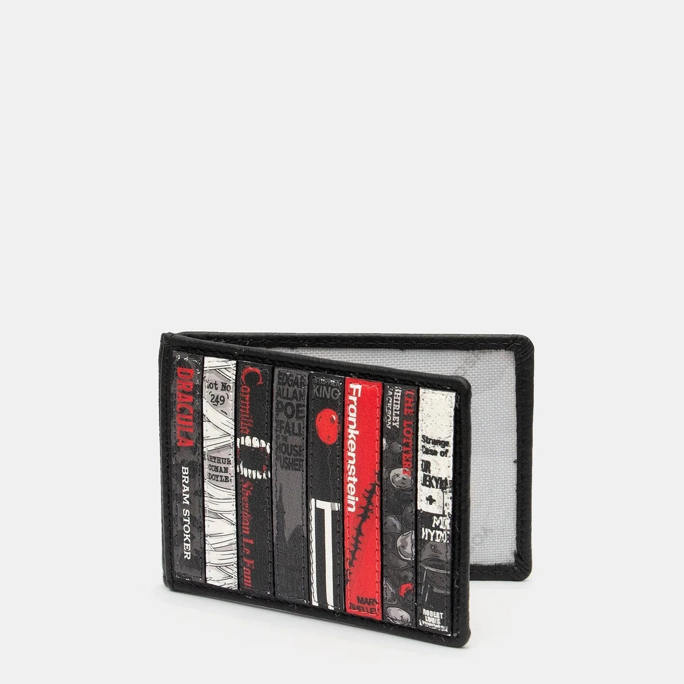 Yoshi Horror Bookworm Travel Pass Holder BLACK Leather Y5318 LBRH1