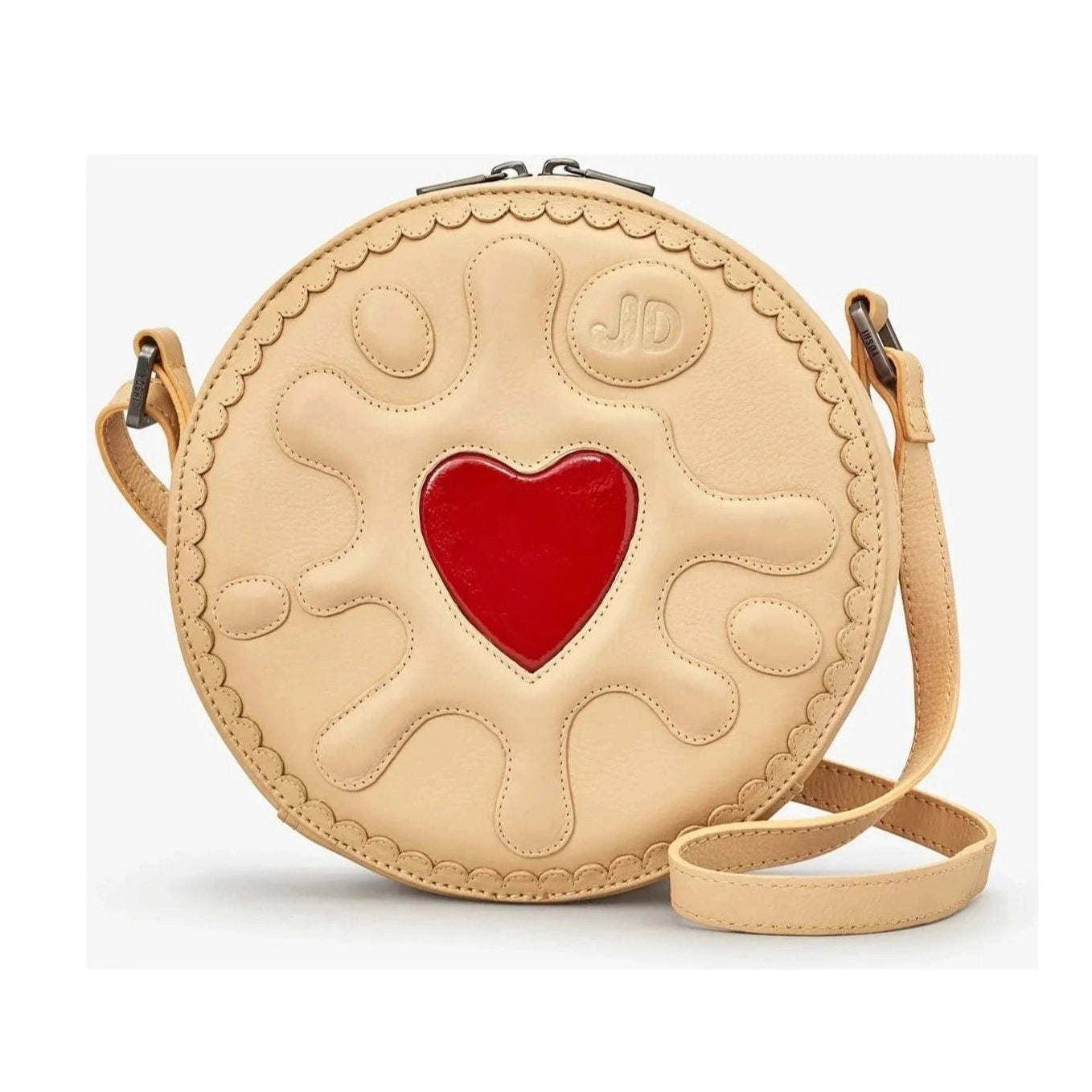 Yoshi Jammie Dodger Biscuit Leather Cross Body Bag