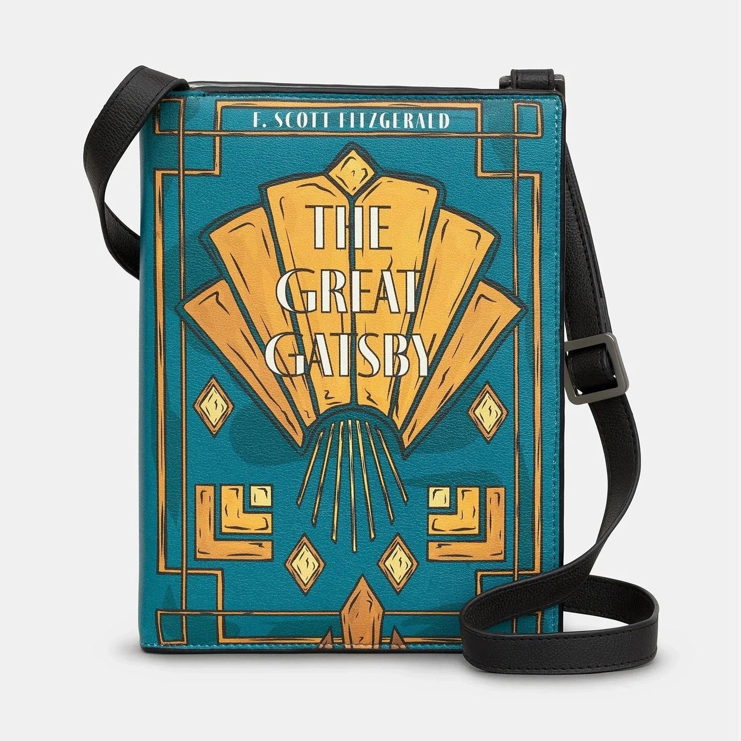 Yoshi The Great Gatsby Vegan Leather Cross Body Book Bag