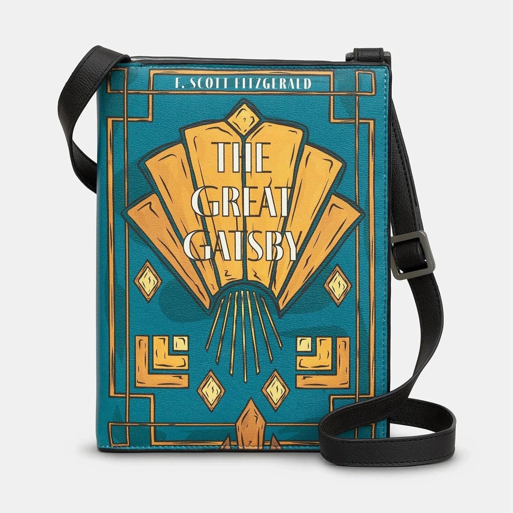 Yoshi The Great Gatsby Vegan Leather Cross Body Book Bag