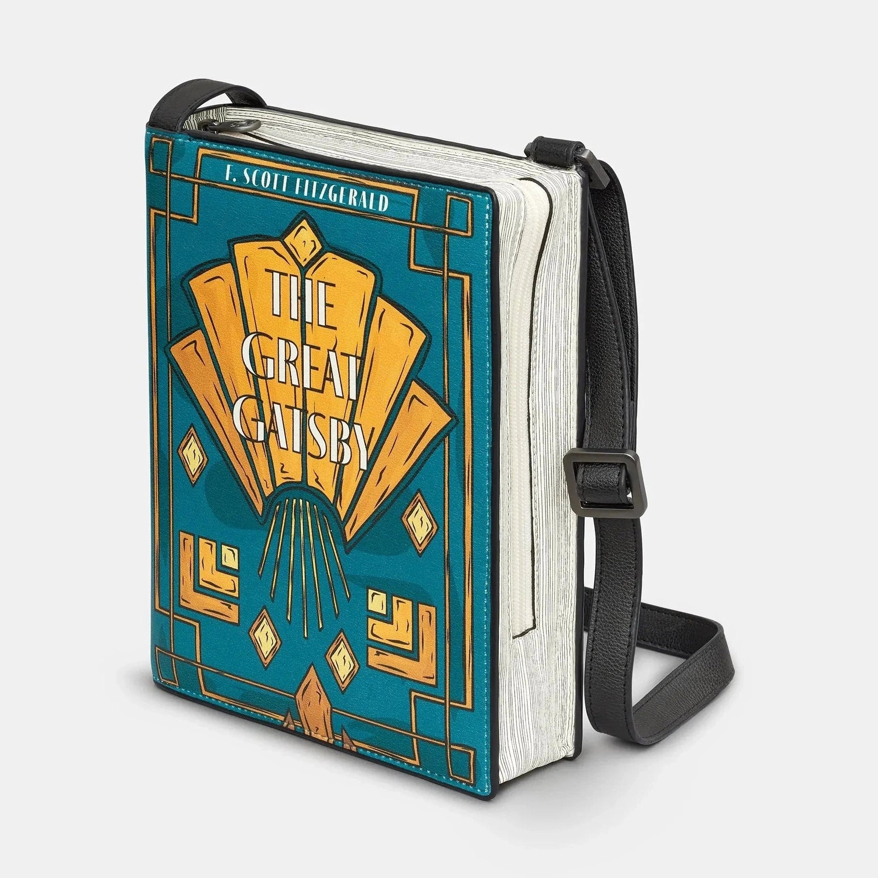Yoshi The Great Gatsby Vegan Leather Cross Body Book Bag