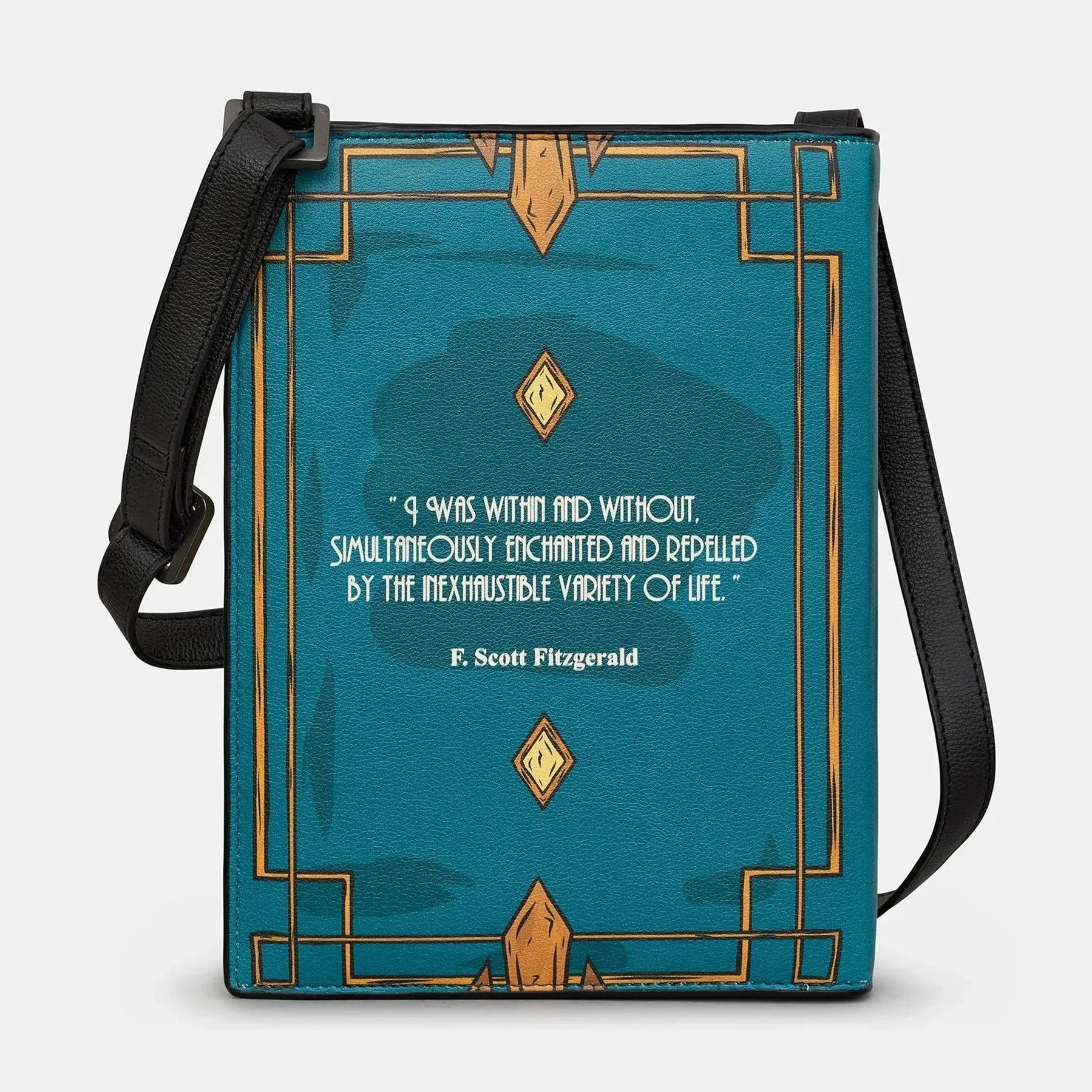 Yoshi The Great Gatsby Vegan Leather Cross Body Book Bag