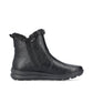 Rieker Ladies Boot Z0061 Flat Ankle boot with fleece lining and zip BLACK Z0061-00