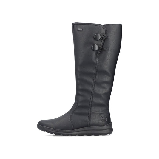 Rieker Z0090 BLACK Long Leg Water Resistant Boot Z0090-00