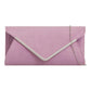 LILAC Faux Suede Clutch Bag with Chain z320