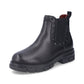 Rieker Ladies Boot Z915 Chunky soled Ankle boot with Elastic side and zip BLACK Z9154-00