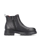 Rieker Ladies Boot Z915 Chunky soled Ankle boot with Elastic side and zip BLACK Z9154-00