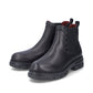 Rieker Ladies Boot Z915 Chunky soled Ankle boot with Elastic side and zip BLACK Z9154-00
