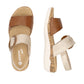 Remonte R6853 BEIGE / Gold Twin Adjustable Strap Comfort Sandal R6853-90