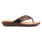 Lunar Toe-post mule sandal Abigail JLH565 BLACK
