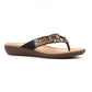 Lunar Toe-post mule sandal Abigail JLH565 BLACK