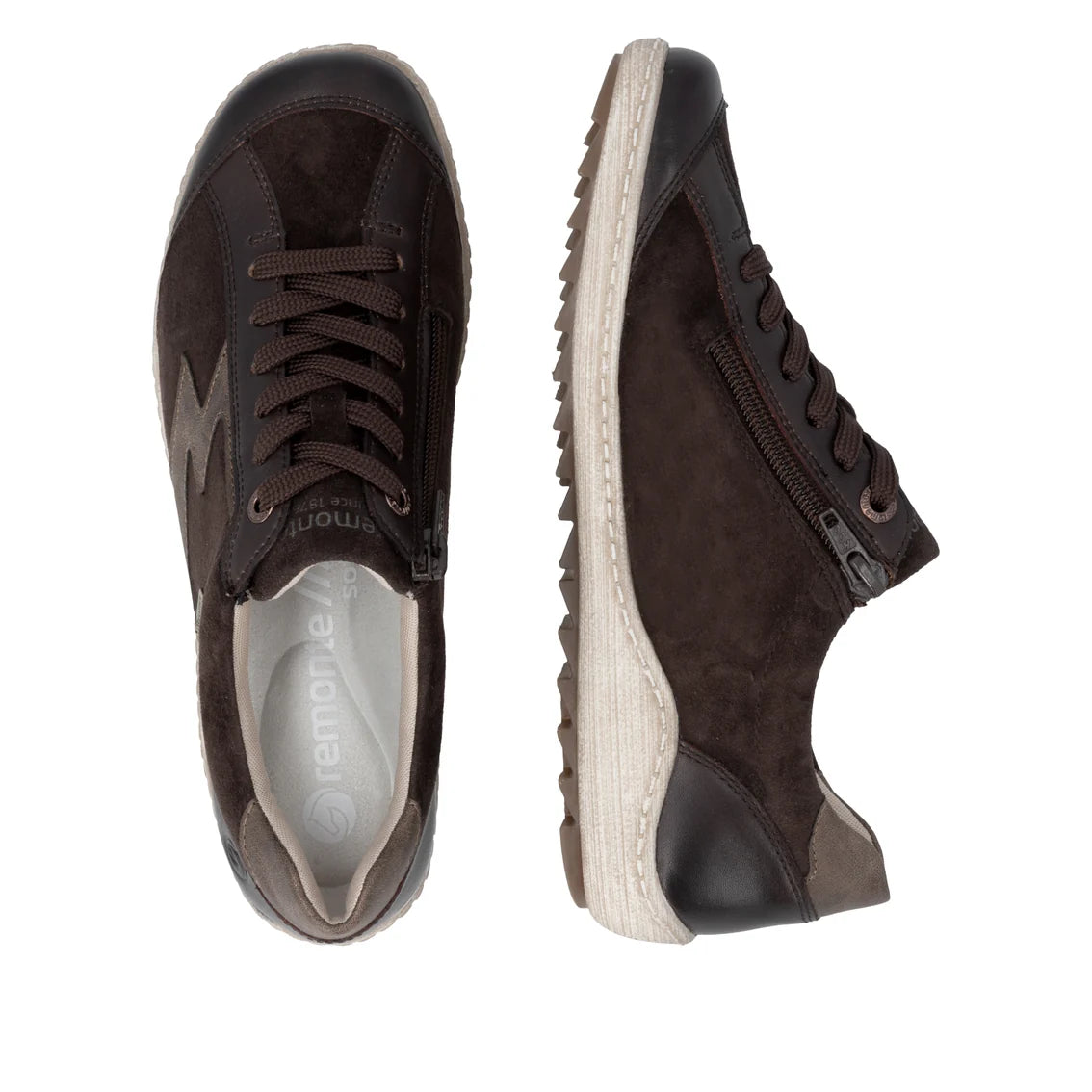 Remonte R1443 BROWN Leather Water resistant Trainer Style Shoe R1443-25