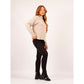 Lunar Alexis BLACK  Patent  Lace Up Boot With Inside Zip